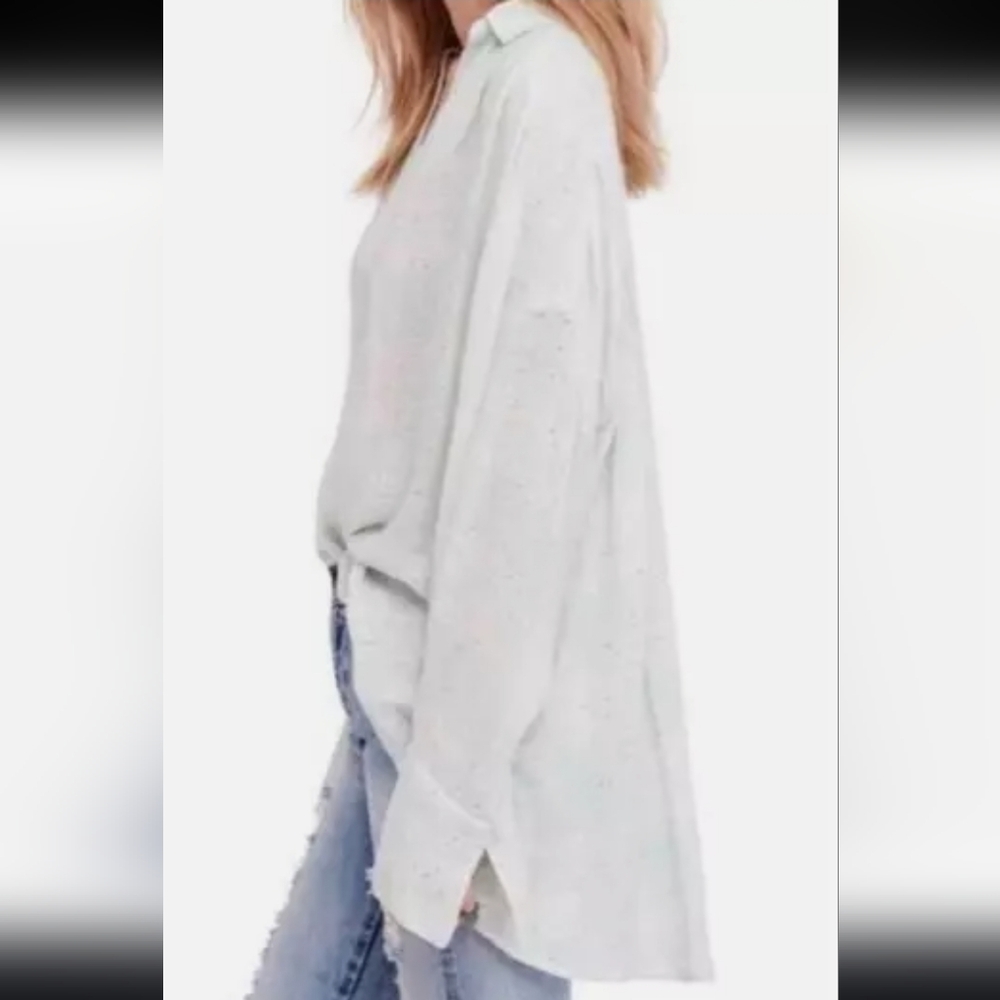 NWT M Free People Fearless Love Bell Sleeve Shirt - Picture 2 of 6